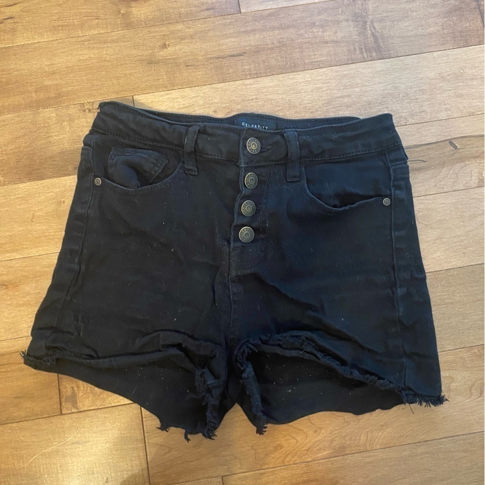 CELEBRITY Pink Black Short Shorts in size 26 • US 3